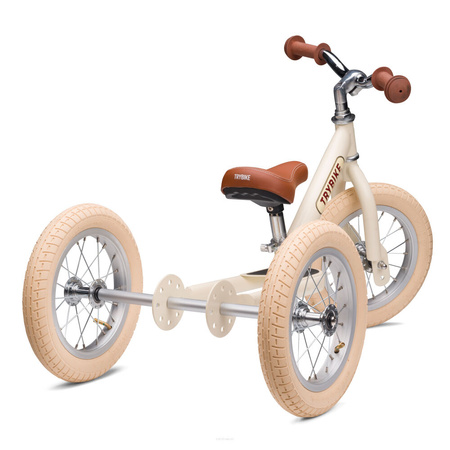 Trybike Pierwszy Rowerek Trójkołowy Dziecięcy Biegowy 2w1 Kremowy Matowy