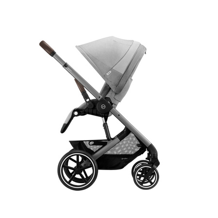 Cybex Balios S Lux Wózek Głęboko-Spacerowy + Cloud G I-Size Fotelik Samochodowy 0-13kg + Baza G + Osłony Przeciwdeszczowe + Adaptery Lava Grey