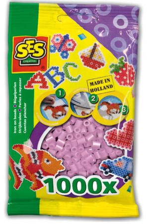 Ses Creative Koraliki do Prasowanek 1000szt. Różowe Perłowe