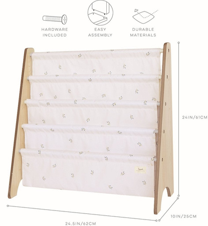 3 Sprouts Recycled Stojak Na Książki Blueberry Taupe