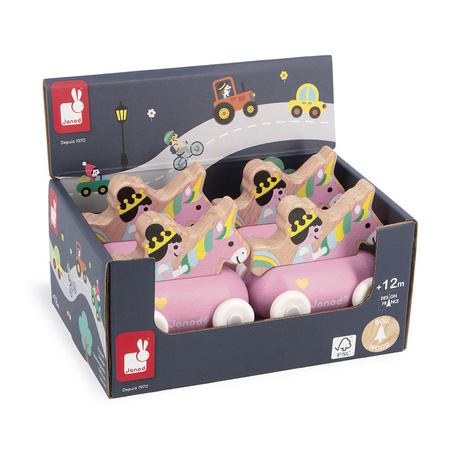 Janod Pojazd Księżniczka i jednorożec Zaczarowane królestwo Cross Roads 12m+