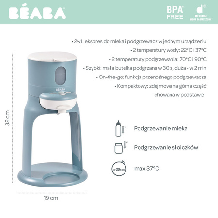 Beaba Bib'expresso® Ekspres do mleka 2w1 Baltic Blue Edycja limitowana