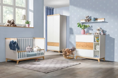 ATB Łóżeczko dziecięce 120×60 Nordik z wyciąganymi drążkami i funkcją sofy