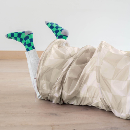 3 Sprouts Tunel Do Zabawy Checkerboard Beige