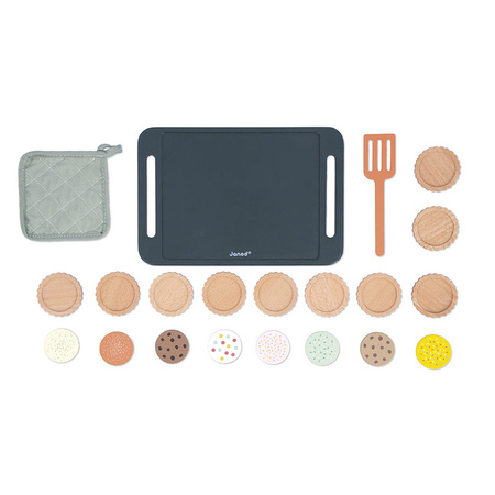 Janod Drewniany zestaw do pieczenia ciasteczek 21 el. Shiny Grandma 3+