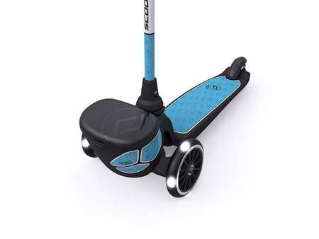 Scootandride Highwaykick 2 Lifestyle Hulajnoga Trójkołowa Balansowa ze Świecącymi Kółkami i Odblaskową Kierownicą 2+ Reflective Steel