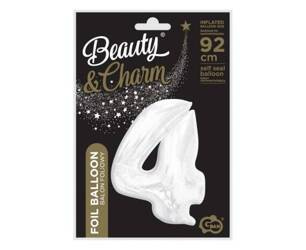 Godan Balon Foliowy Cyfra 4 Srebrny 92 Cm