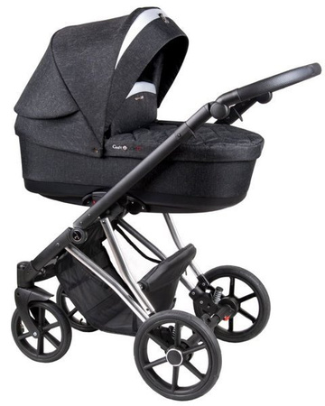 Coletto Craft Wózek Głęboko-Spacerowy 2w1 C-03 Czarno-Srebrna Rama 