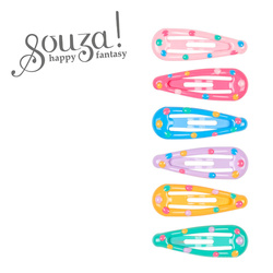 Souza! Spinki do włosów w kropki Pleun 6 szt.