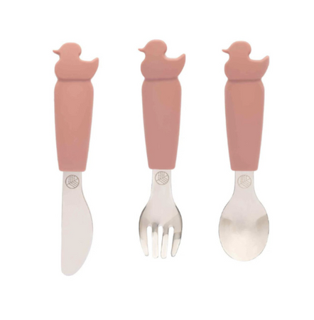 Ecorascals Zestaw Sztućców Kaczuszka Rose