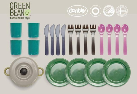 Dantoy GREEN BEAN Zestaw obiadowy z recyklingu