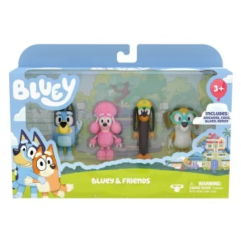 Tm Toys Bluey Blue - Przyjaciele Pieski Zestaw Figurek 4-Pack