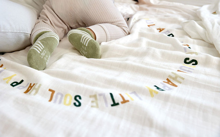 Lassig Bambusowa pieluszka otulacz Zestaw 3 szt. 80x80cm Happy Fruits lemon