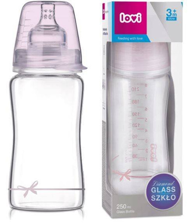 Lovi Diamond Glass Butelka Szklana 250ml Botanic 74/204 Shower Girl