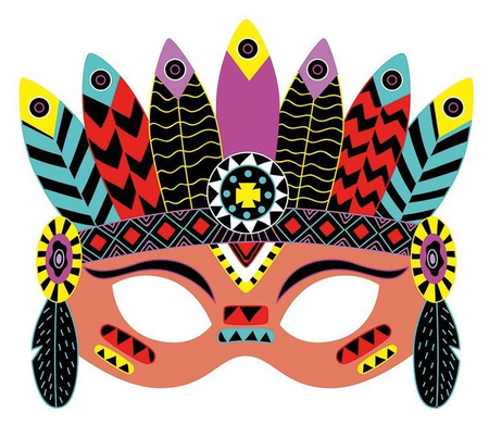 Janod Zestaw kreatywny Do zdrapywania Maski karnawałowe 5+