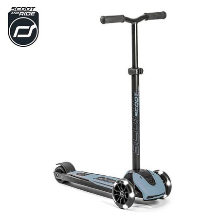 Scootandride Highwaykick 5 LED Hulajnoga Składana Ze Świecącymi Kółkami 5+ Steel