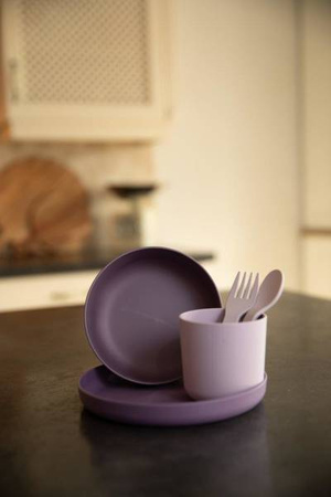 Bo Jungle Zestaw Naczyń BioPlastik CPLA purplepink 