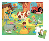 Janod Puzzle w walizce Dzień na farmie 24 elementy 3+