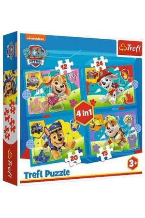 Trefl Puzzle 4w1 Biegnące Pieskii 