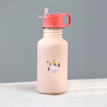 Lassig Bidon ze stali nierdzewnej z ustnikiem i uchwytem 500 ml Sunny Explorer rose/pink