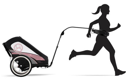 [OUTLET] Cybex Zeno Siedzisko Przyczepki Do Biegania Do Roweru Cybex Sports  Powder Pink by Anna Lewandowska