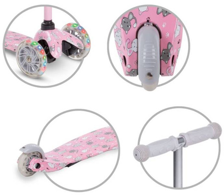 Kidwell Uno Hulajnoga Balansowa Trójkołowa Cats