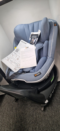 [OUTLET] BeSafe Izi Turn B i-Size Fotelik Samochodowy Obrotowy 0-18 kg Cloud Melange / niebieski