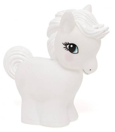 Petit Monkey Miękka Pastelowa Lampka Nocna LED  Kucyk Biały