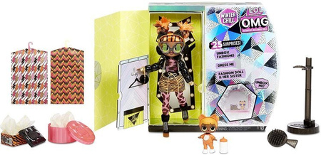 L.O.L lol Surprise OMG Winter Wonderland Suprise Missy Meow + Baby Cat Lalka z Szafą + Dziecko Missy Meow and Baby Cat