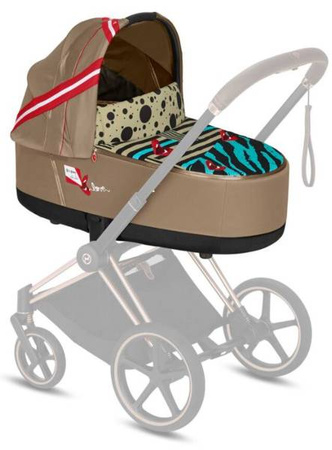 Cybex e-Priam 3.0 Rama ze Stelażem Siedziska + Gondola Wózek Głęboki  Karolina Kurkova One Love | multicolor 