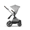 Cybex Eos Lux Wózek Głęboko-Spacerowy Rama Srebrna Lava Grey 