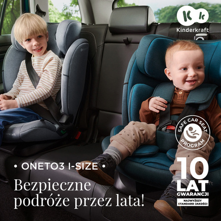 Kinderkraft Oneto 3 I-Size Fotelik Samochodowy 9-36 kg Cool Grey