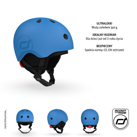 Scootandride Kask Narciarski Zimowy S-M dla Dzieci 3+ Ocean 