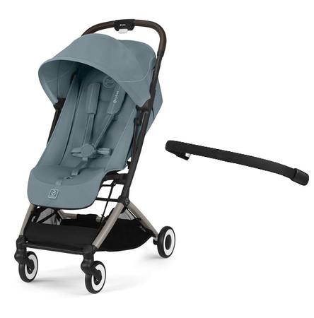 Cybex Orfeo Wózek Spacerowy Rama Taupe Stormy Blue 2025 + Cybex Pałąk