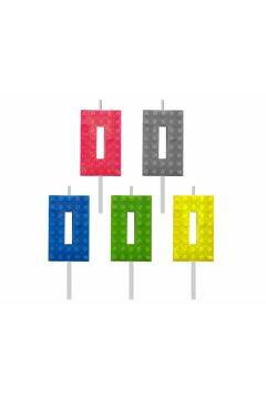 Godan Świeczka Urodzinowa Wzór Lego Cyfra 0
