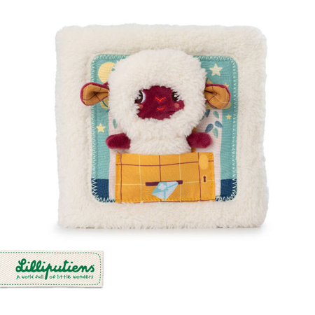 LILLIPUTIENS Książeczka aktywizująca z mini-przytulanką Dobranoc Owieczka Yvon 12 m+