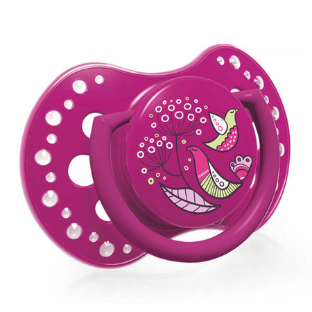 Lovi Dynamiczny Smoczek Uspokajający Silikonowy 0-3m 2szt. 22/841 Folky Girl