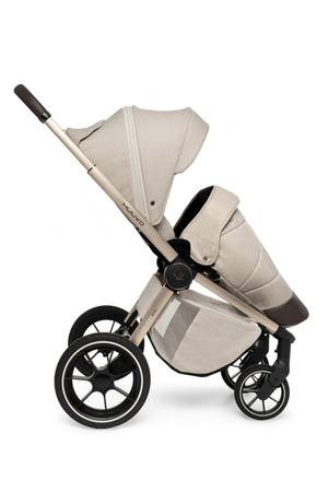 Muuvo Quick Boho Wózek Głęboko-Spacerowy Brown + Cybex Aton B2 i-Size Fotelik Samochodowy 0-13kg + Baza One Volcano Black