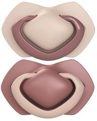 Canpol Babies Smoczek Silikonowy Symetryczny Pure Color 18m+ 2szt. 22/657_pin Pink
