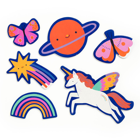 Mudpuppy Puzzle podłogowe z unikalnymi kształtami Magiczne jednorożce 25 elementów 3+