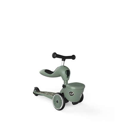 Scootandride Highwaykick 1 Lifestyle 2w1 Jeżdzik i Hulajnoga Trójkołowa z Zamykanym Schowkiem 1-5 lat Green Lines