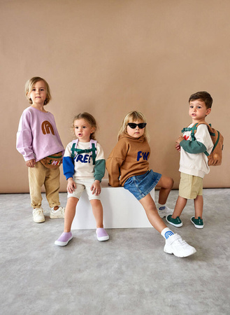 Lassig Bluza z bawełny organicznej GOTS Little Gang Free milky 4-6 lat