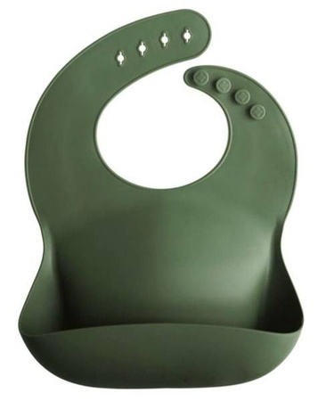 Mushie Śliniak Silikonowy Forest Green