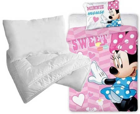 Faro Pościel Sweet Minnie 100x135 005 + Wypełnienie Kołdra i Poduszka