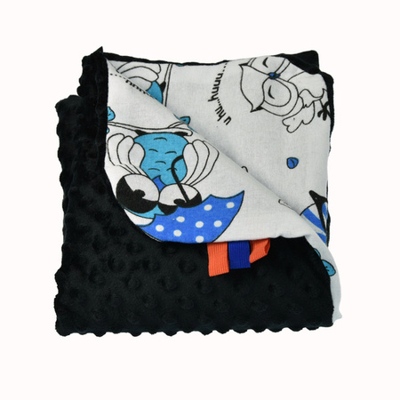 Ega Kocyk Minky Bawełna Czarny 80x90cm K-453