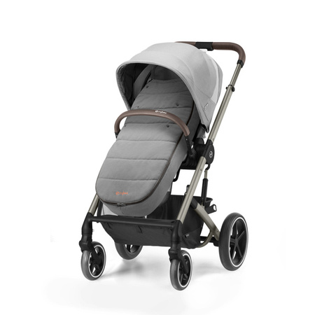 Cybex Balios S Lux Wózek Głęboko-Spacerowy + Cloud G I-Size Fotelik Samochodowy 0-13kg + Osłony Przeciwdeszczowe + Adaptery Lava Grey
