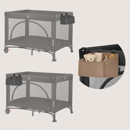 Lionelo Sidepocket Small Organizer na łóżeczko wiszący przybornik Grey