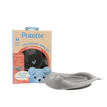 Potette Plus Silikonowy Składany Wkład Do Nocnika Szary