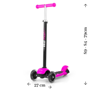 Milly Mally Scooter Little Star Hulajnoga Dziecięca Pink
