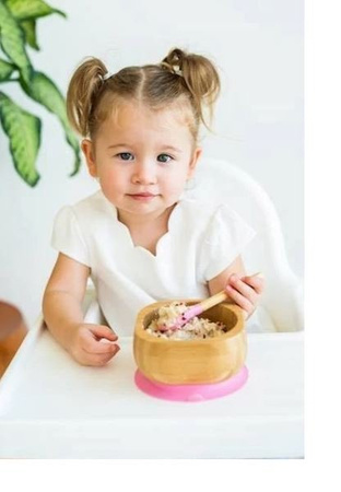 Eco Rascals Miseczka Bambusowa z Przyssawką i Łyżeczką  Żółty